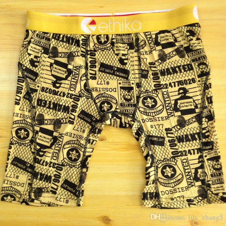 

100% cotton breathable Ethika men' underwear soft men' boxers short letter underwear for men' sexy underwear quick drying