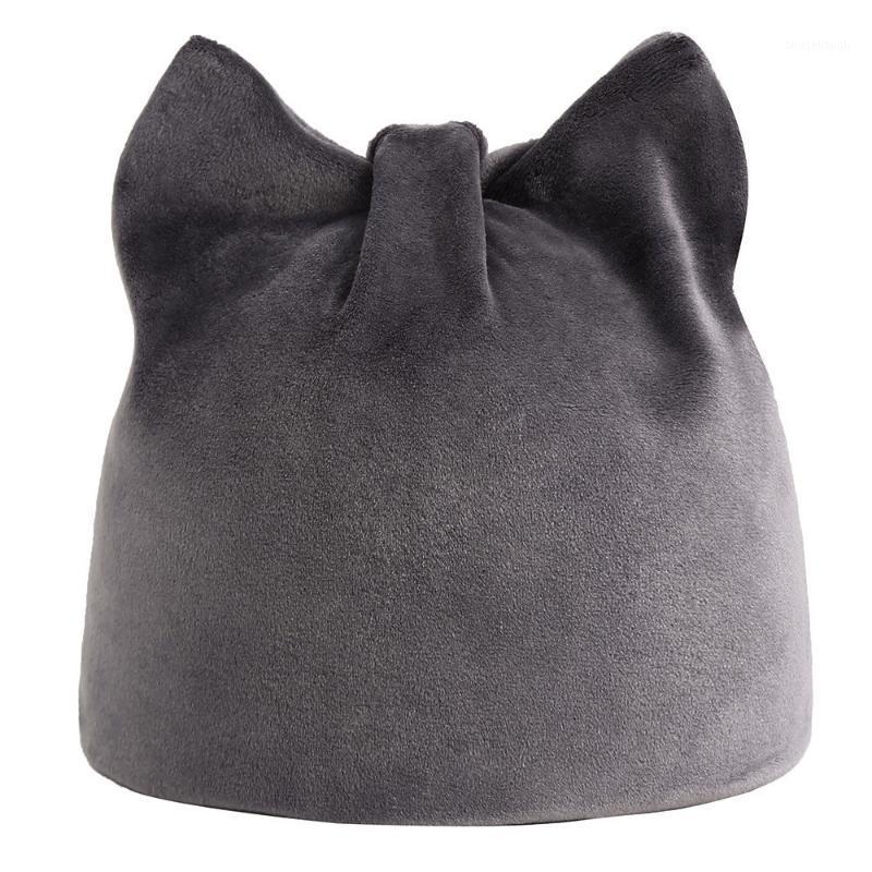 

1Pcs Adult Women Autumn And Winter Warm Hat Beanie Russian Caps Warm Cat Hats Earmuffs Hat Simple High Quality sombrero mujer1