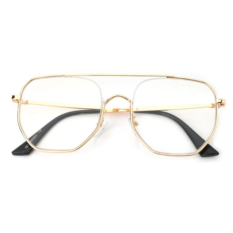 

New Geometric Sunglasses Metal Frame Double Bridge Driving Brand Designer UV400 85WB