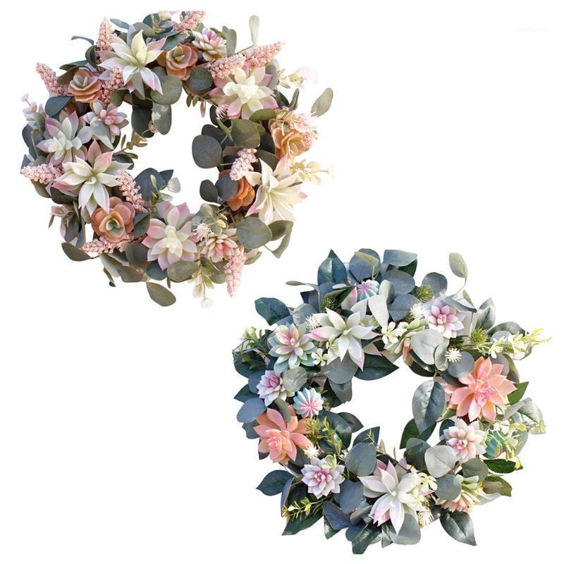 

Artificial Wreath Hanging Door Ornament Succulent Fake Flower Floral Garland Christmas Decoration1, 11ag200995-a