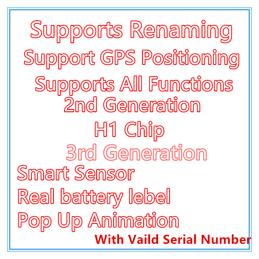 

Earphones Air Gen 3 AP3 Generation 3 H1 Chip Metal Hinge Wireless Charging Bluetooth Headphones pods Pro AP2 2nd Generation Earbuds, Valid serial number