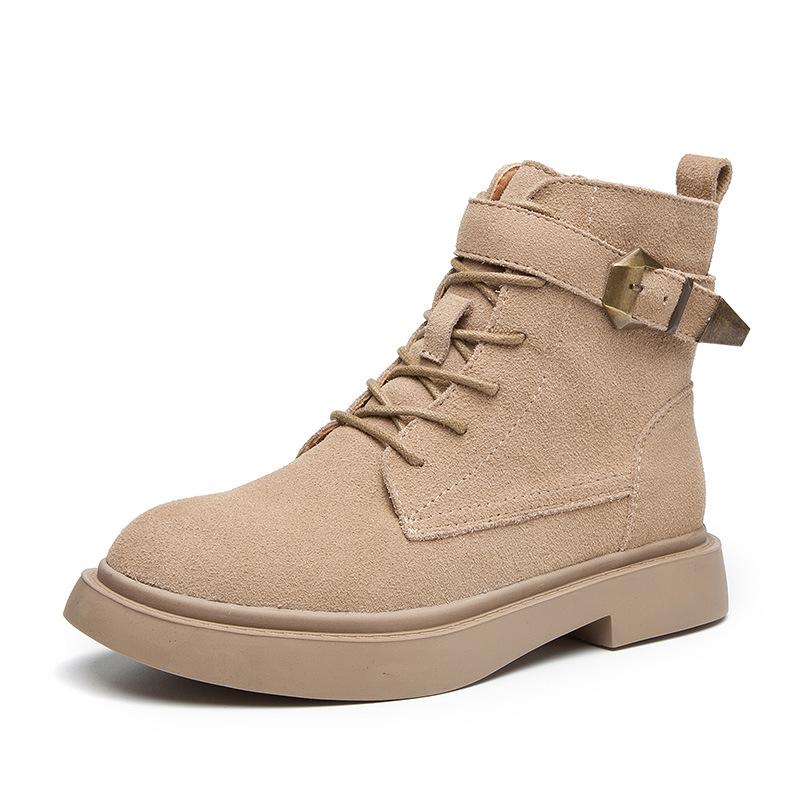 

Boots Women 2021 Autumn and Winter New Fashion Short Boots Warm and Velvet Casual Women's, Beige