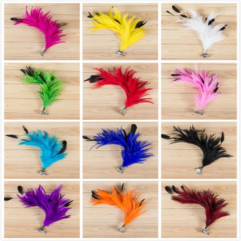 

Feathers flower floral headdress dress cheongsam bride headdress bride hair accessories accessories Latin dance1, Blue