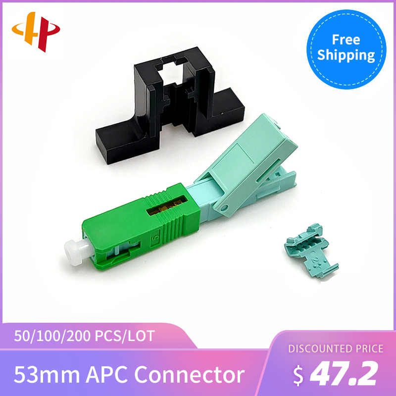 

SC APC Fast Connector Single-Mode Connector FTTH Tool Cold Tool Fiber Optic Fast Connnector 53mm