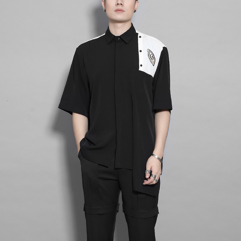 

2021 S-6xl!! New Men Casual Design Looses Direction White Shirt Cord. JGCC, Black.