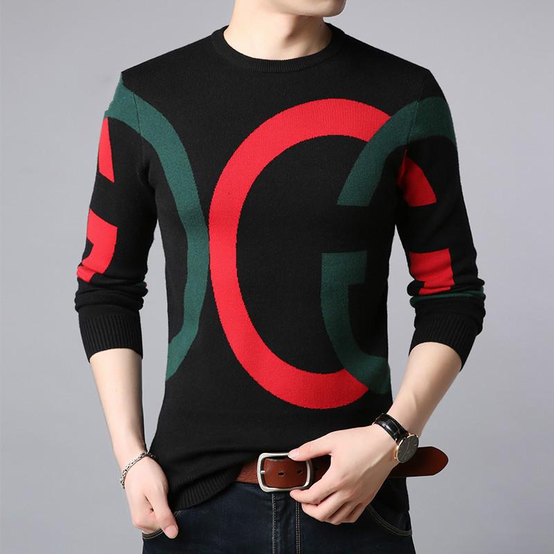 

COZOK 2020 Autumn Men's Sweater High Quality Hoodie New Fashion Classic Clothing Loose Bottoming Shirt Size M-4XL, H-188