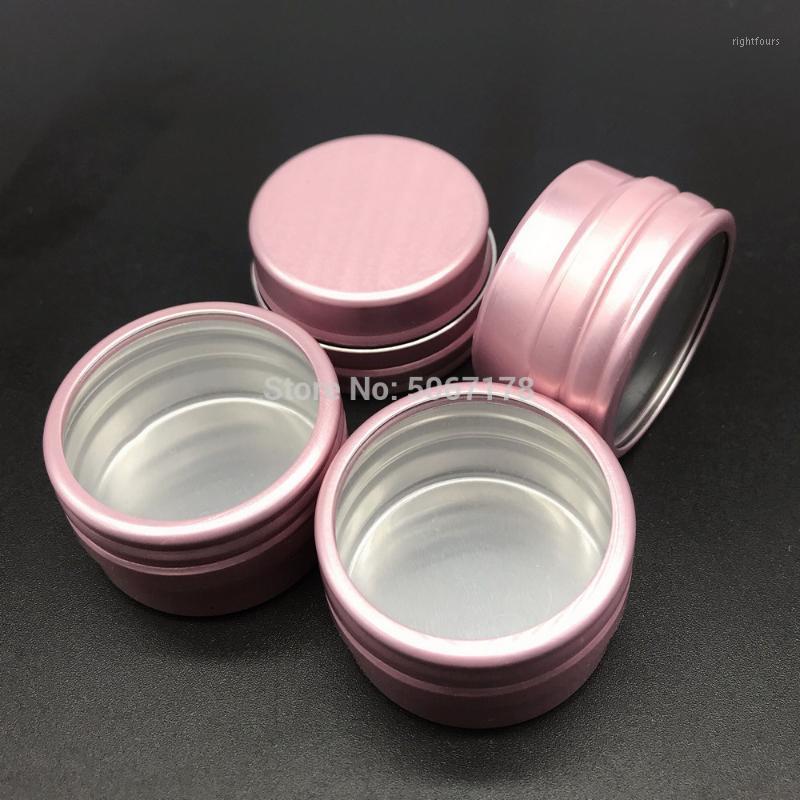 

Cream Jar Tin Cosmetic Lip Containers Nail Derocation Crafts Pot Refillable Bottle Screw Thread Empty Aluminum With Window1