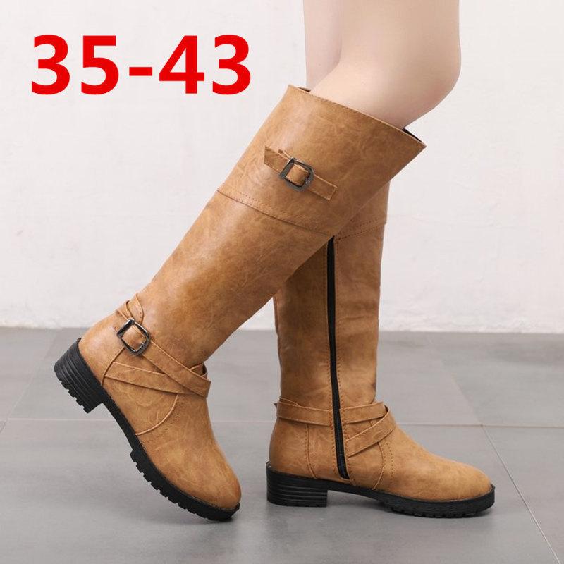 

AKEXIYA European and American Women's Boots 2020 New Stovepipe Women's Boots Fashion and Elegant High-top, Army green