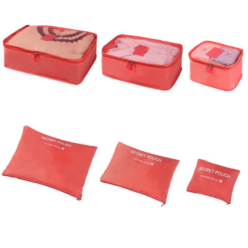 

6 PCS Travel Storage Bag Set For Clothes Tidy Organizer Pouch Suitcase Home Closet Divider Container Organiser