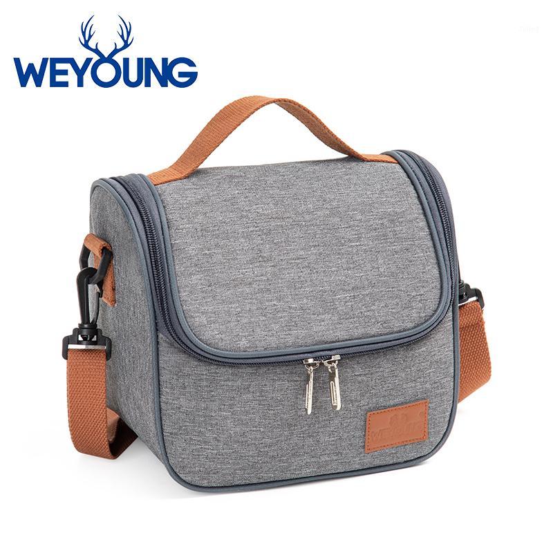 

High Quality Gray Thermal Insulated Lunch Bag Casual Travel Picnic Bag Thermal Lunch Box Bento1