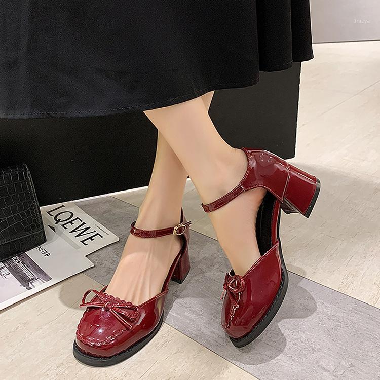 

low heel women shoes models Mary Jane shoes women's Japanese high heels platform harajuku vintage lolita heels1, Black