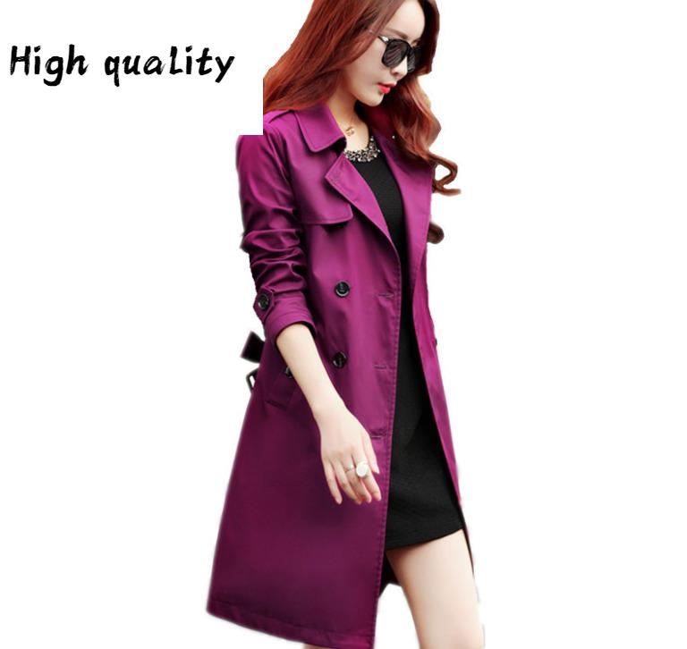 

Adjustable Black Waist Casual European Trench Coat Para As Mulheres Coat Female Spring Autumn Women's Outwear