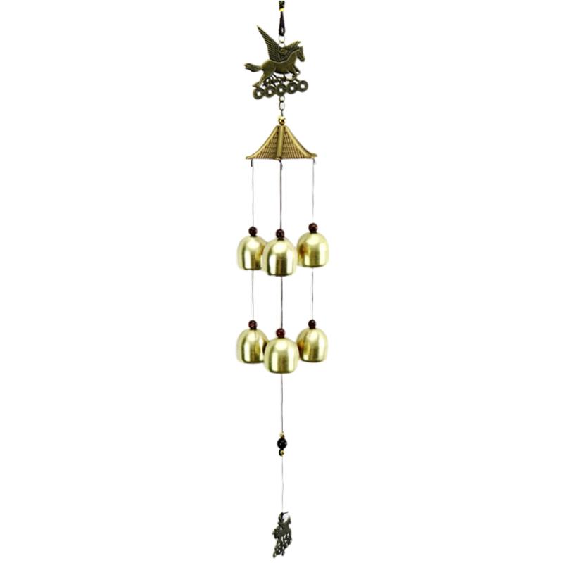 

Home Decor Craft Wind Chimes Bless Bell Doorway Hanging Lucky Pray Feng Shui Amulet Fortune DIY Furnishings Alloy Kids Gift