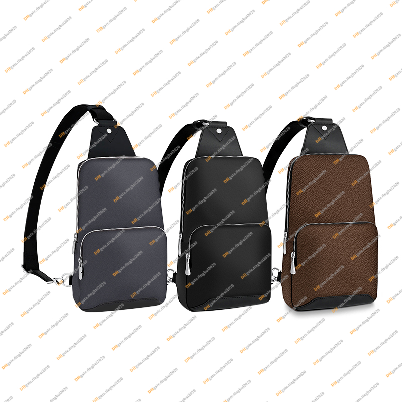 

Men Fashion Casual Designe Luxury AVENUE Shoulder Bags Cross body Messenger Bag Handbag High Quality TOP 5A N41720 N41719 Purse Pouch, Brown flower / with dust bag