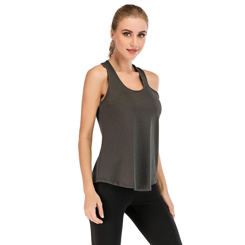 

Womens Lightweight U Neck Sleeveless Tank Tops Quick-Drying Sexy Backless Tees For Sports Yoga Fitness Gym Activewear Tops, Black