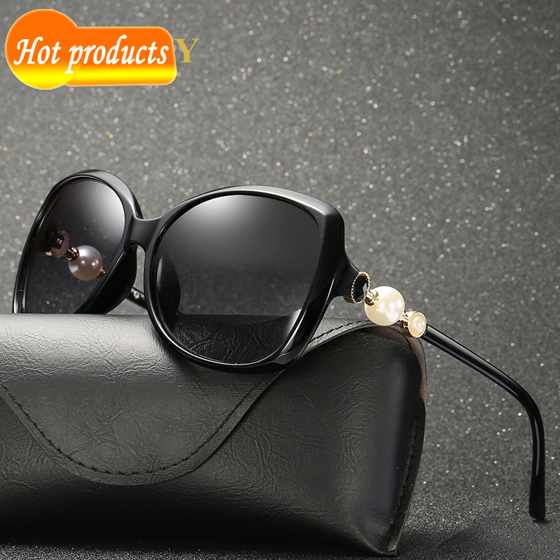 

2021 New Women Polarized Oversized Eyeglasss Uv400 Fashion Pearl Sunglasses with Box Zwlr OV5P