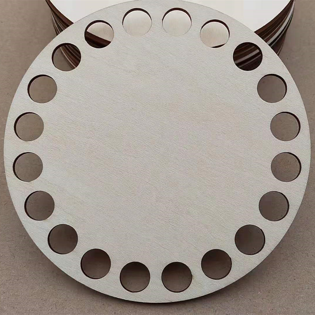 

20pcs Laser Cut Wooden Round Crochet Basket Bottom Base For Woollen