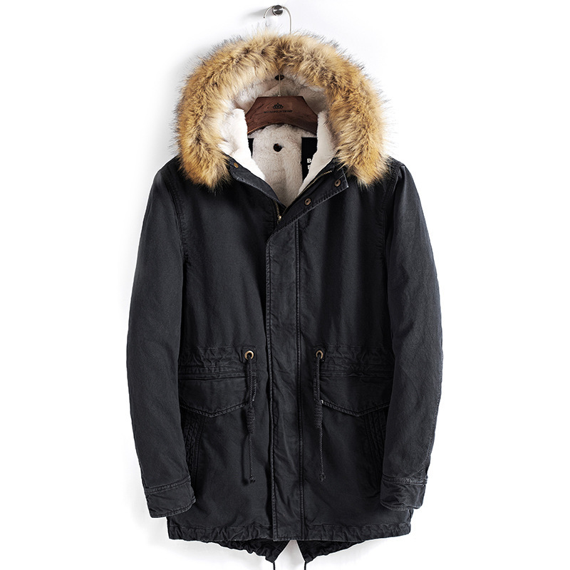 

2021 New Mens Parka Winter Coats Thicken Men Monthly Jacket Fit with Thermal Pele Hood Parke Men's M-4xl YEWN, Army green.