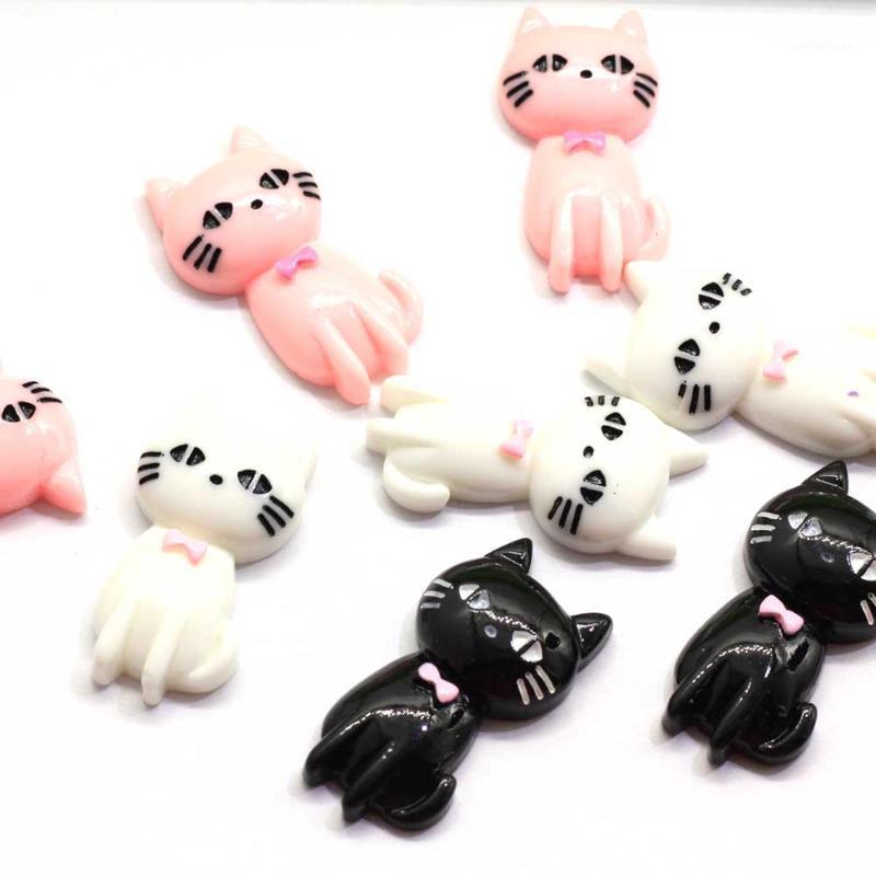 

20/50 pcs Super Cute Resin Animal Cat Cabochons Flatback Cartoon Animal Cat Charms 32MM Cartoon Hair Bow Cent1