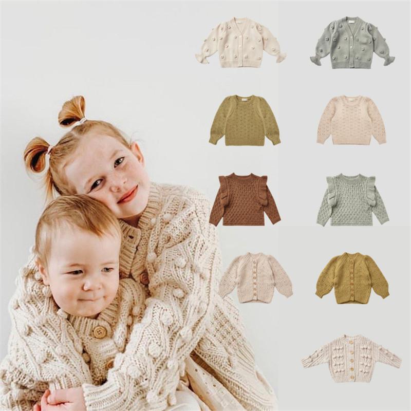 

Cardigan EnkeliBB Super Fashion Corn Cru Brand Kid Girl Winter Sweaters And Knit Coat Lovely Trends Kids Jumpers Children Top, Blue