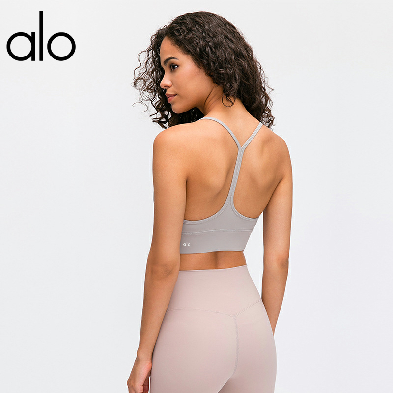 

Alo Yoga Bras Running Vest Women Fitness Training High Support Bra Top Fitted Cushion High-strength Shockproof Sweat-absorbing Breathable Sports Bra Underwear, Blue
