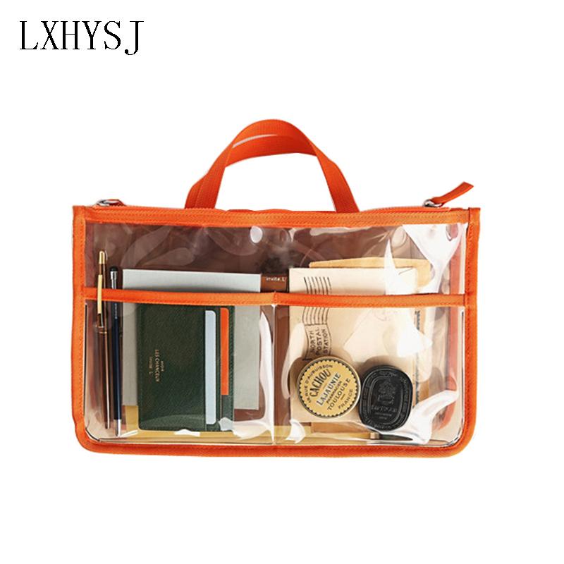 

Casual Transparent Cosmetic Bag PVC Organizer Women Makeup Bags Travel Multi-function portable Storage Bag, D pvc handbag