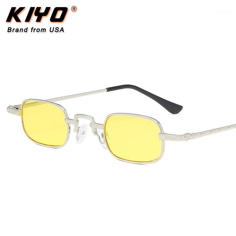 

KIYO Brand 2020 New Women Men Square Sunglasses Metal Classic Sun Glasses High Quality UV400 Driving Eyewear 28831, White;black