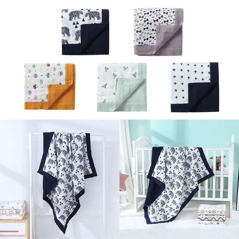 

120x120cm Baby Gauze Blanket Newborn Soft Six Layers Pure Cotton Swaddle Wrap Bedding Infant Kids Bath Towel