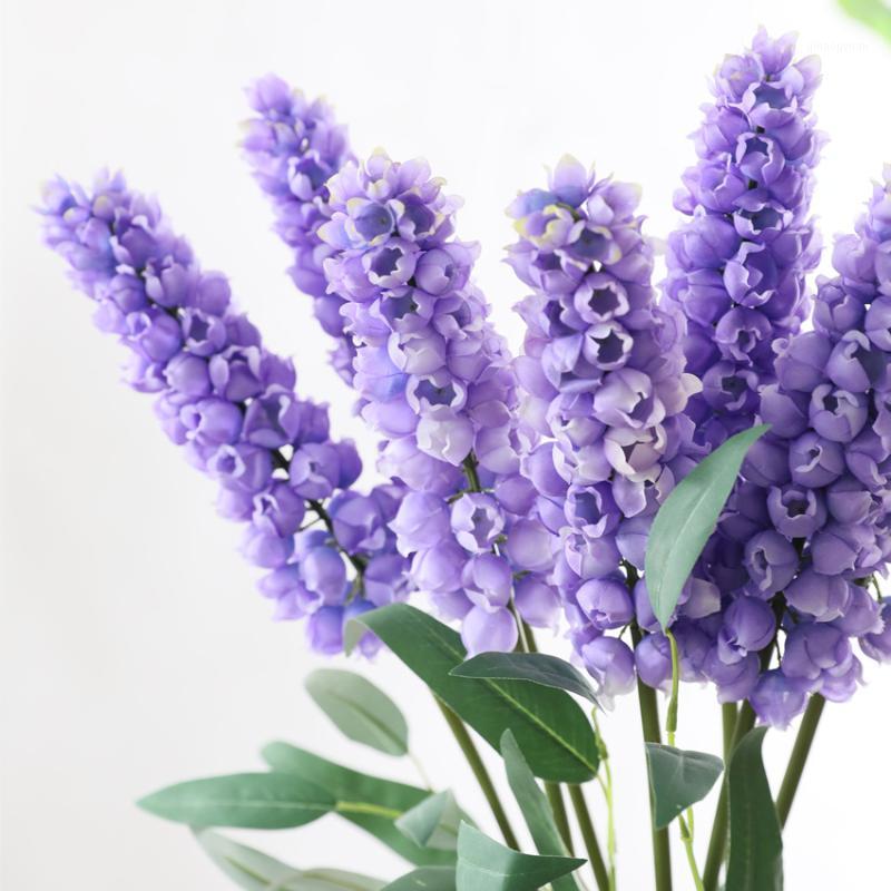 

New grape shape hyacinth branch artificial flowers fake plant decorative Simulation flores home garden decor1, Blue