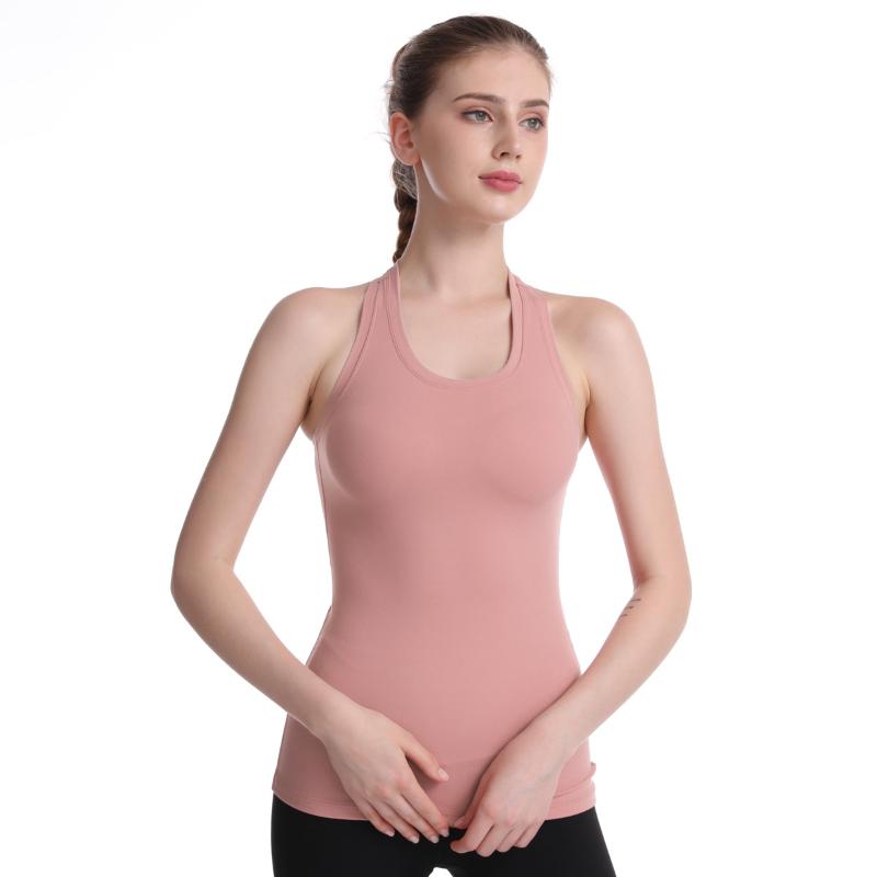

The New Yoga Sports Vest Women's Stretch Tight-Fitting Long Back Top Fitness All-Match Yoga Suit, Only tops