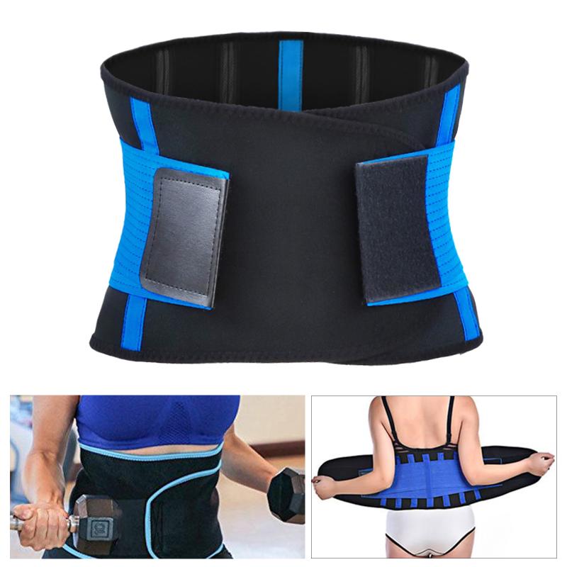 

Waist Support Back Brace Belt Spine Bands Weight Lifting Lumbar Protector Unisex, Blue
