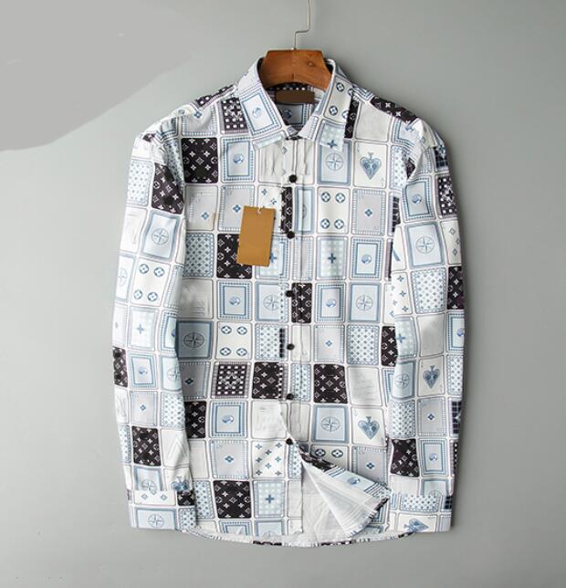 

2021 Mens Dress Shirts Designer Casual Fit Long Sleeve Business Male Dot Print Autumn Formal Cotton Men Brand #13, Pink