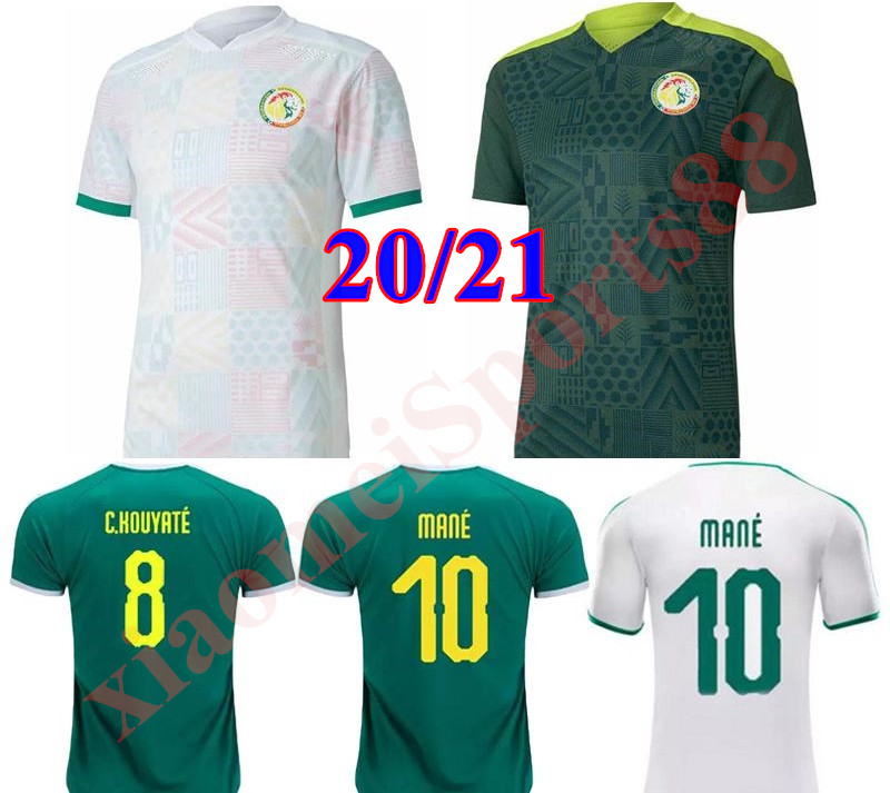 

20 21 Senegal Soccer Jersey top quality Senegal 2020 2021 home white away green Balde KOULIBALY MANE football team jerseys Football shirt