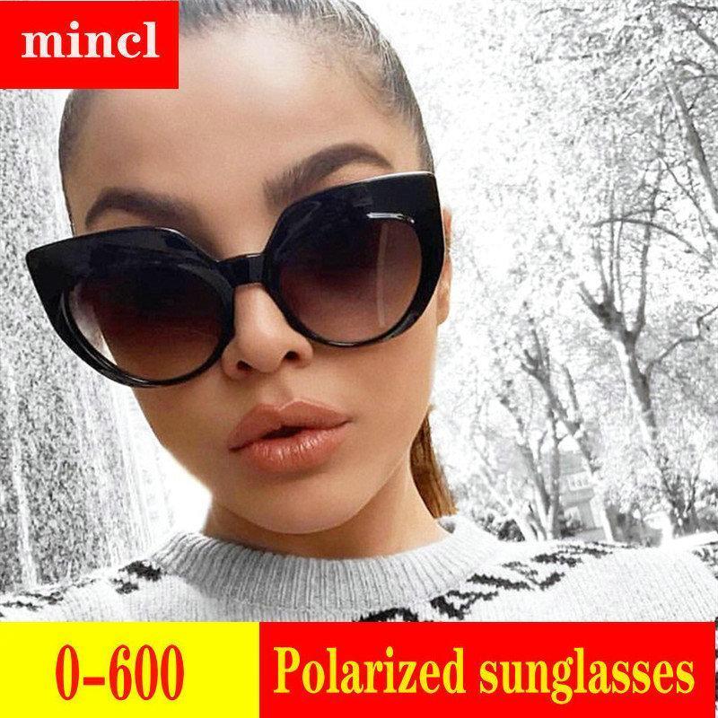 

2020 newwomen cat polarized sunglasses prescription optical lens glasses men square polarized myopia sunglasses FML1