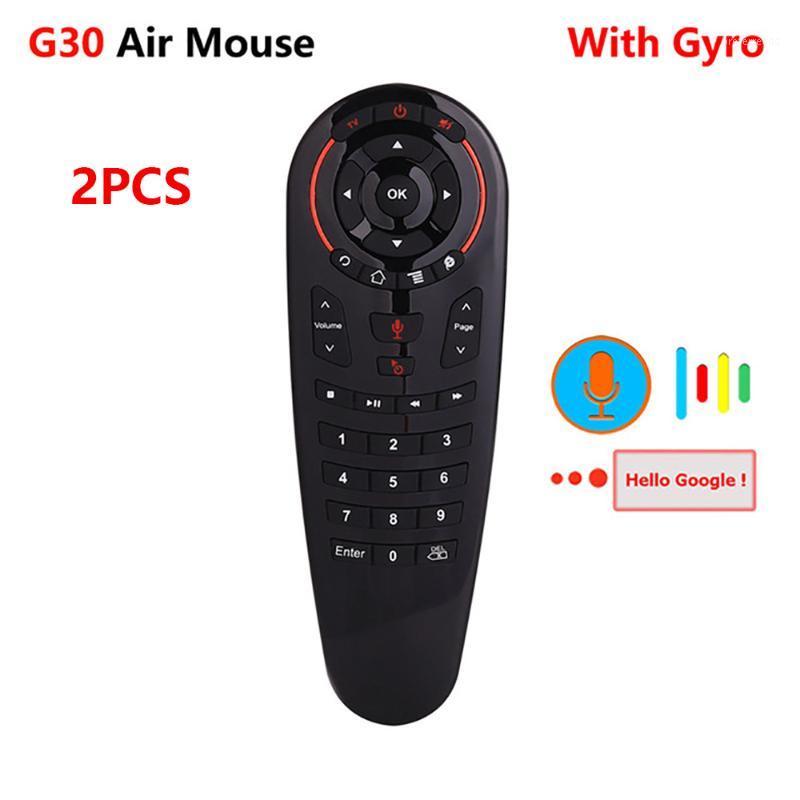 

2pcs/lot G30s air mouse Google Microphone Gyroscope 2.4G Wireless IR learning G30 Voice remote control for android tv box1