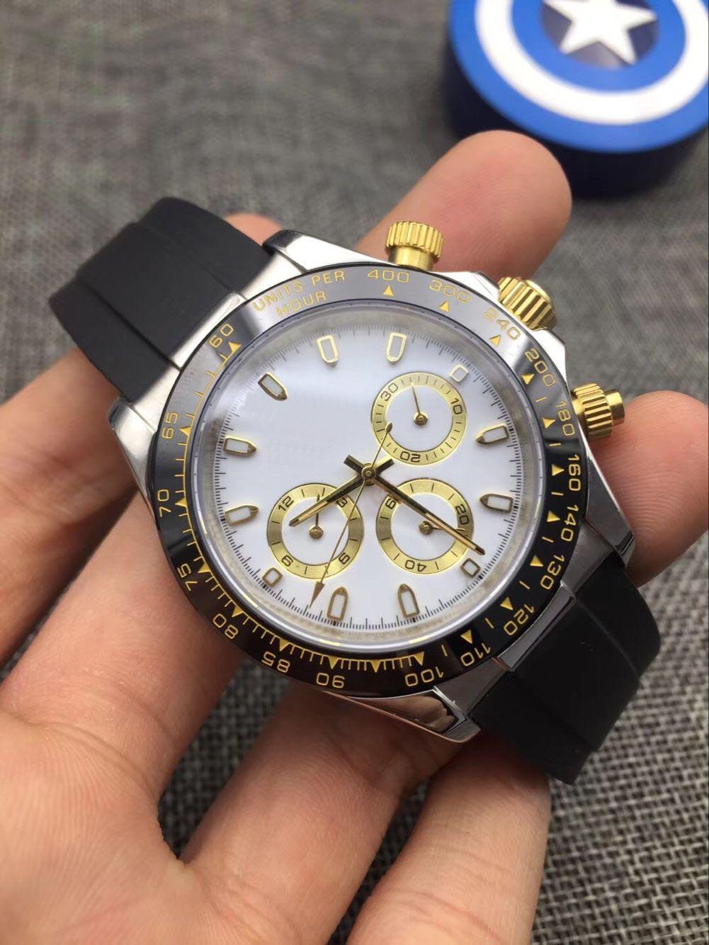 

Men's watch with automatic mechanical movement, ceramic frame, mineral scratch-proof glass, comfortable rubber belt, 40mm waterproof watch