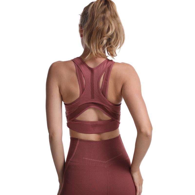 

Woman Seamless Yoga Set Solid Color Stretchy Cycling Breathable Sportswear Long Sleeve Top Padded Bralette High Waist Pants, Shirt and pants blue
