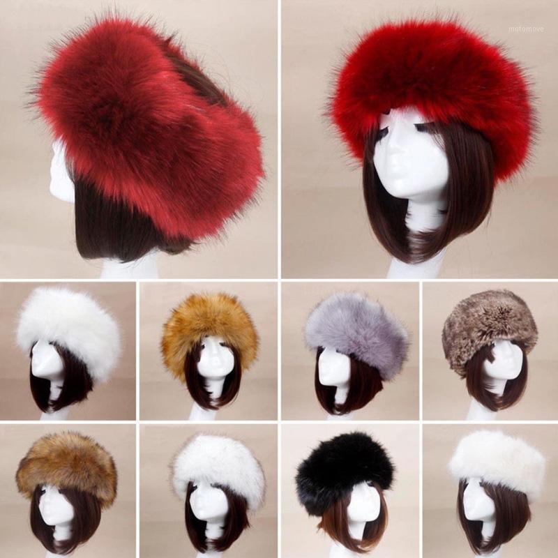 

New Women Lady Russian Fluffy Fur Hat Winter Ski Hat Faux Winter Empty Top Thickening Fur Brimmed1, 24