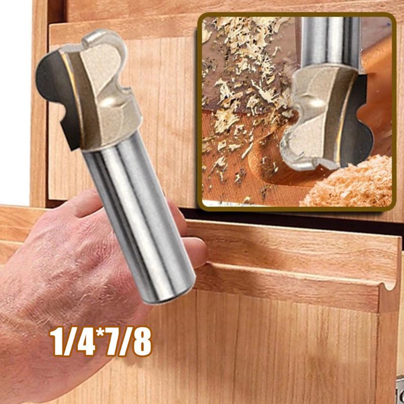 

Woodworking Finger Groove Router Bit Woodworking Slot Knife Drawer Knife 1/4*7/8 Engraving Carving Cutting Tools