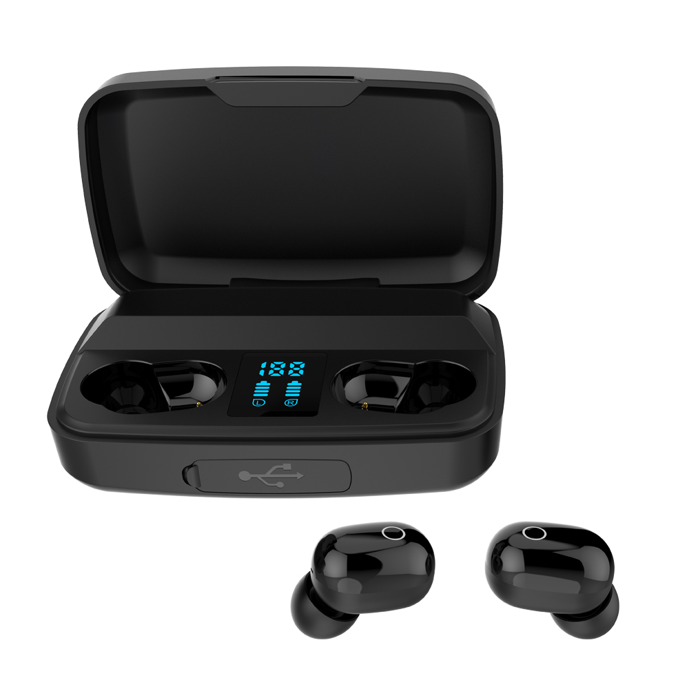 

Wireless Earbuds Bluetooth 5.0 Headphones Touch Control with 2000mAh Charging Case Digital LED Battery Display Stereo Sound TWS Earphone, Black
