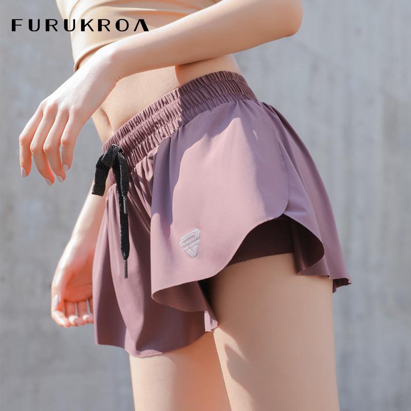 

Summer Running Shorts Women Marathon Quick Dry Shorts Gym Fitness Loose Sport Breathable Yoga Sportswear X296B, Pink