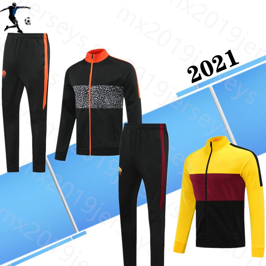 

2020 2021 Rome ZANIOLO tracksuit Sport jacket soccer Adult Training suit 20 21 TOTTI DE ROSSI Sport Coat Maillots maillot de foot jacket kit
