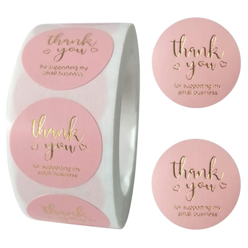 

3 Rolls Thank You Sticker Labels,1Inch Round Stickers Roll,Hot Stamping Stickers for Greeting Cards,Gift Wraps