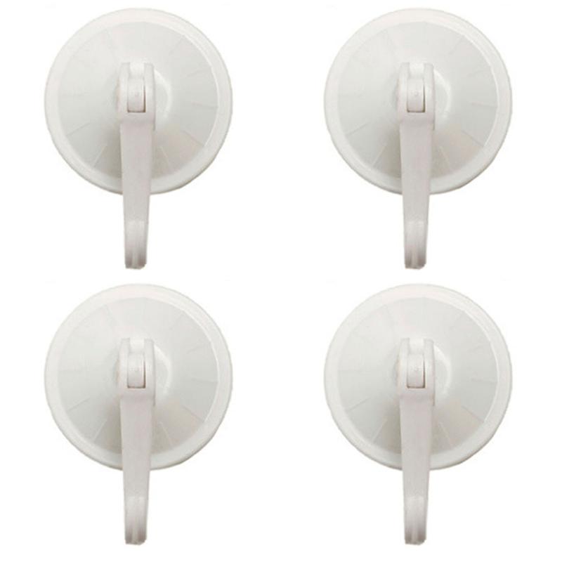 

4Pcs 5.5cm Removable Strong Bathroom Hanging Seamless Vacuum Round Hook Suction Cup Holder Plastic