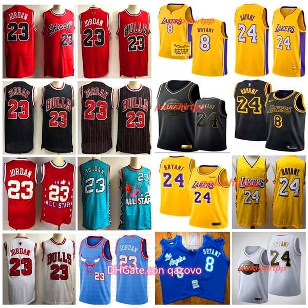 

Vintage Mens ChicagoBullsMichael23 MJ Basketball jersey Stitched LosAngelesLakersKobe24BryantJerseys, Black;red