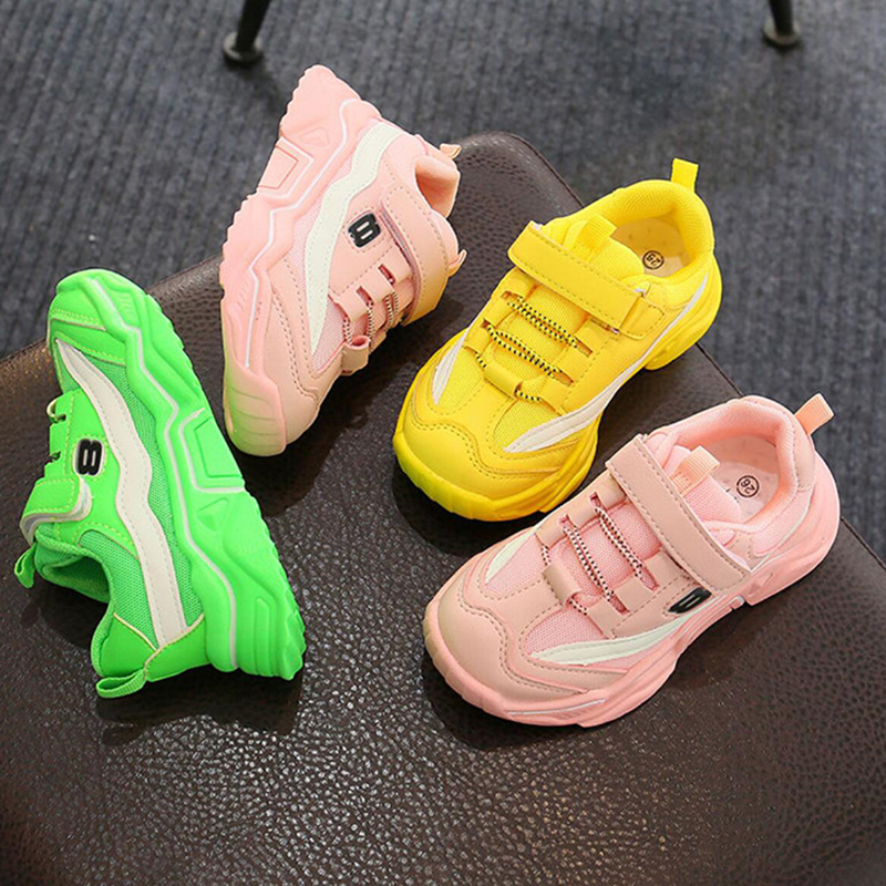 

High Quality Green Yellow Air Mesh Sneakers For Toddler Baby Little Girls Boys Breathable Jazz Hip hop Dance Sports Shoes New 2020, Mesh pink