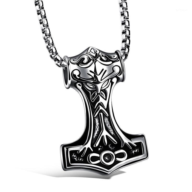 

Huge Hammer Scandinavian Pendant Norse Jewelry With Stainless Steel Chain1