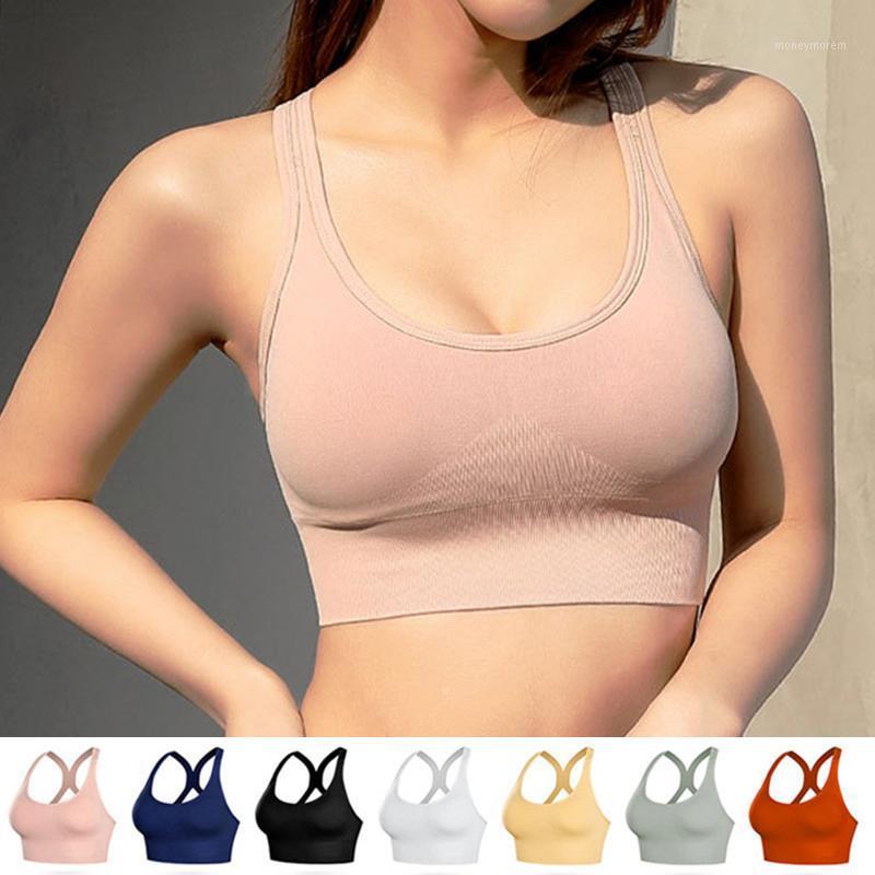 

Sports Bra for Women Running Workout Back Zipper Sports Bra with Removable Padded TC211, Black