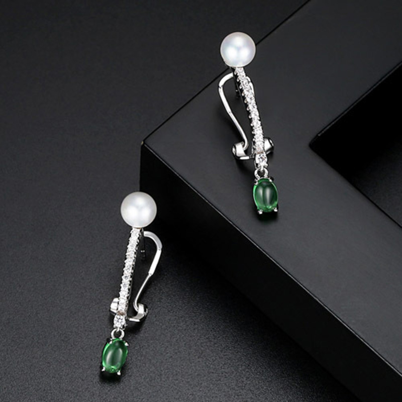 

Tiny Trendy Cubic Zirconia Green Crystal Stud Earrings Luxury Quality Cz Stone One Shaped Earirngs For Women Girl Jewelry