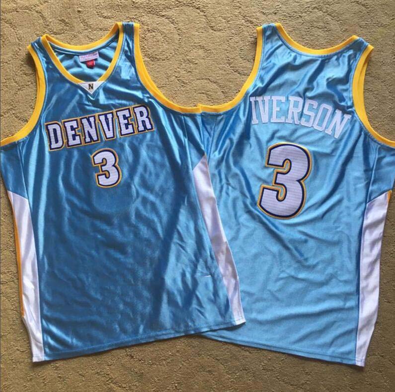 

Allen Iverso jersey Allen Iverso mitchell ness embroidered basketball jerseys, sewing embroidered basketball jerseys, Black;red